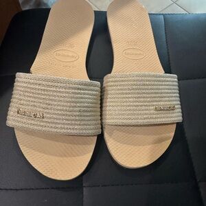 Havaianas Women's Beige Slide Sandals